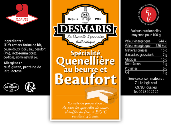 Quenellière au beurre et Beaufort